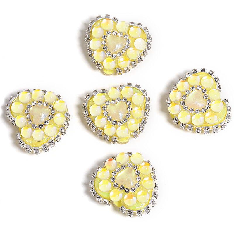 Wholesale DIY Aurora Mermaid Love Beads Rhinestone Chain Acrylic Beads